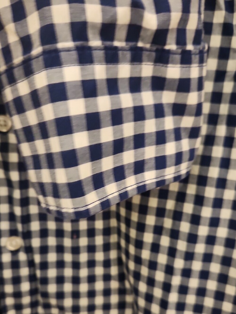 Bonobos Navy & White Gingham Slim Button-Down Shirt XXL - Picture 5 of 8